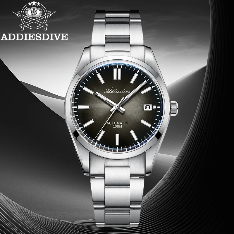 

ADDIESDIVE Watch New 39mm Sappire Gradient Dial NH35 Automatic Mechanical BGW9 Luminous 100m Waterproof Men Wristwatch AD2071