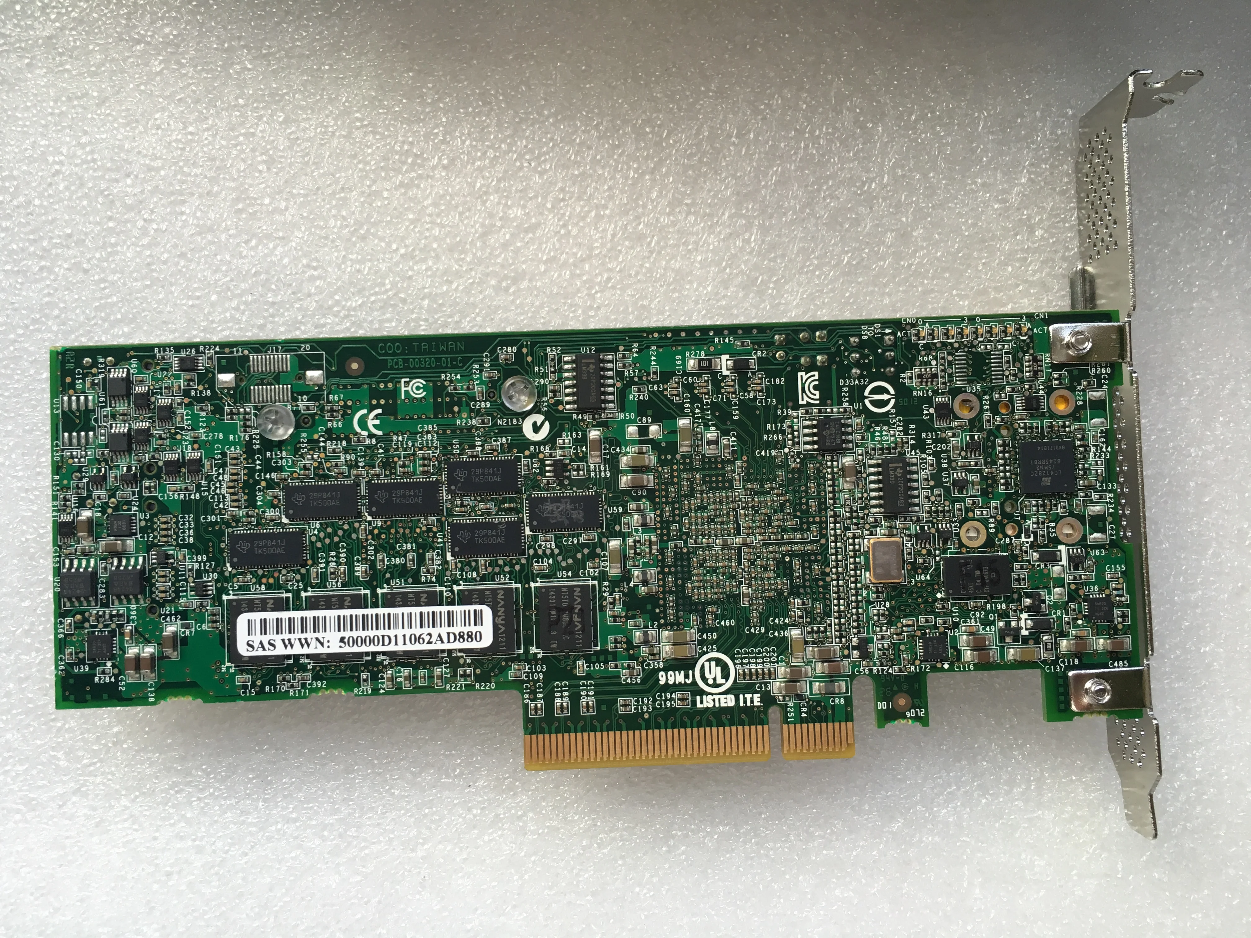 ASR-6805 SAS PCIe 8 port 512mb RAID 0, 1, 5, 6, 10, 50, JBOD, 1E, 5EE   6805 CARD