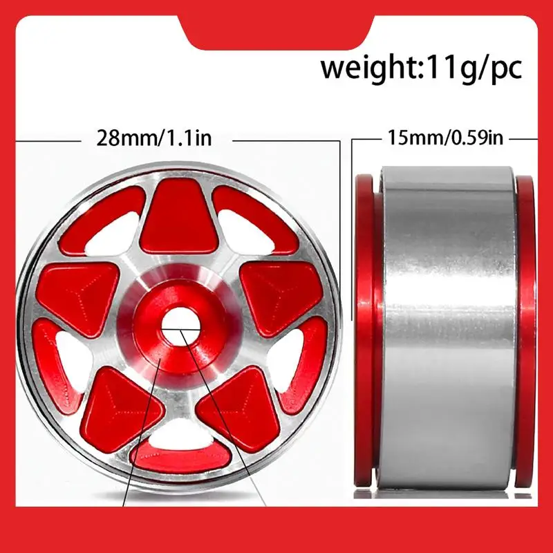 4 قطعة 1.0 بوصة معدنية Beadlock محور عجلات حافة عجلة ل 1/18 1/24 RC الزاحف سيارة TRX4M ترقية أجزاء الملحقات