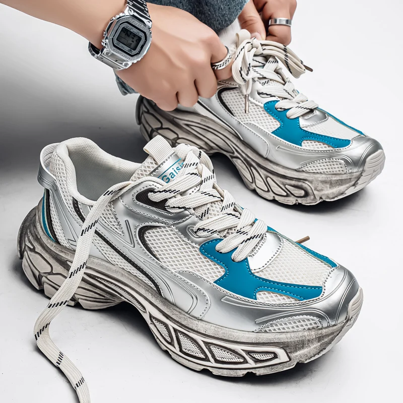 

Высококачественные мужские повседневные кроссовки на платформе с толстой подошвой, модные мужские кроссовки для ходьбы, мужские повседневные кроссовки-трейнеры.