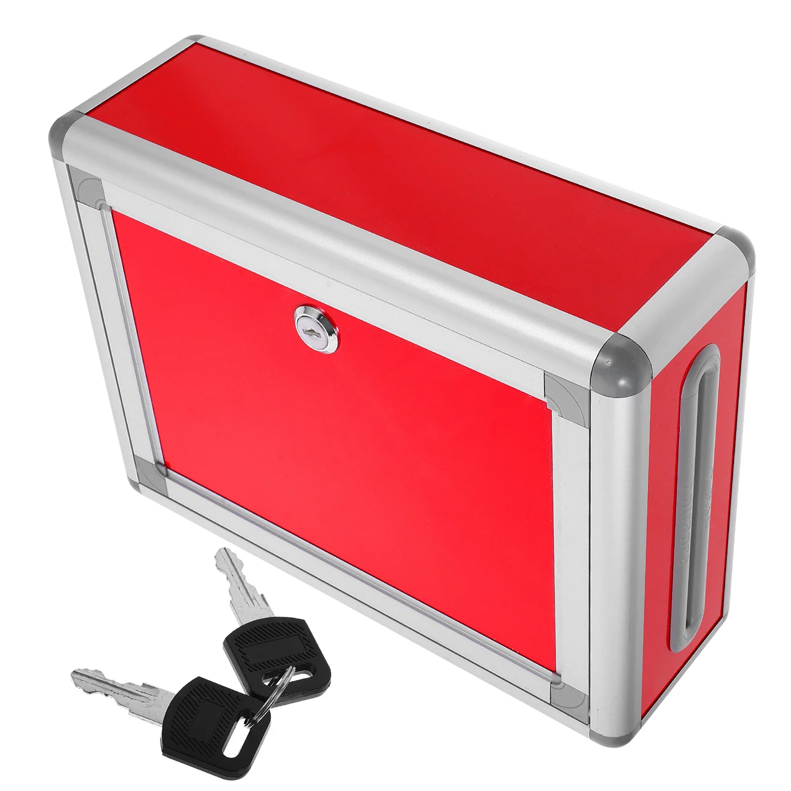 Caja de sugerencias pequeña, buzón con cerradura para colgar en la pared, caja de sugerencias, caja de aleación de aluminio, buzón de aleación de aluminio