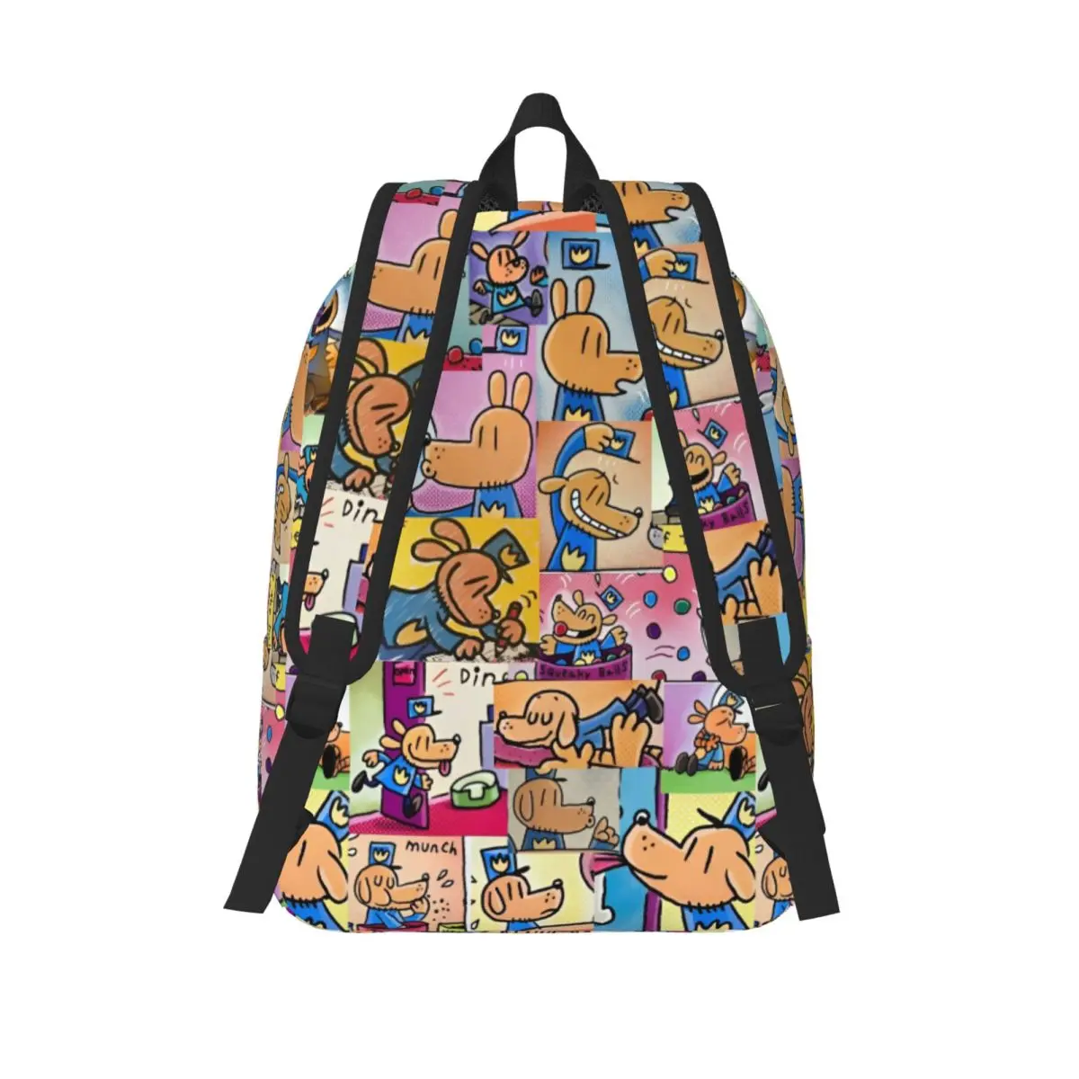 Dogman Collage Cool Manga Comic Mochila para hombres y mujeres Casual High School Business Daypack Dog Laptop Bolsas de lona ligeras