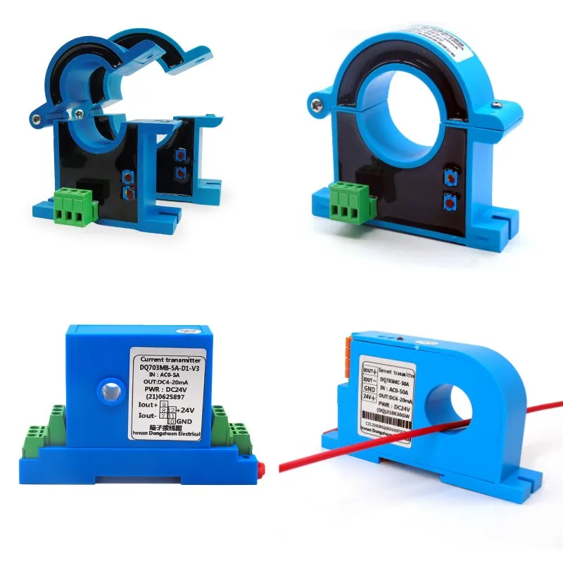 JXK-10 Sensor arus Sensor Hall AC/DC 0-1000A AC Sensor arus efek Hall 4-20mA
