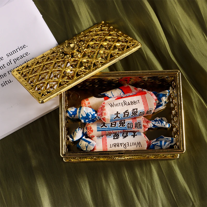 New 1PC Mini Retro Treasure Storage Jewelry Box Candy Necklace Earring Bead Trinket Box Small Wedding Decor Party Favor Gift