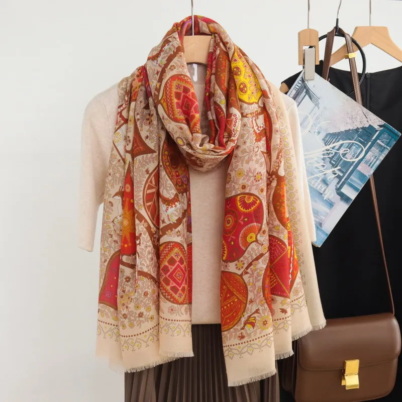 Tassels Long Scarf Cashmere Luxury Brands Shawls Pashmina Women Large Shawls Designer Winter Warm Soft Scarves Stole 200*100