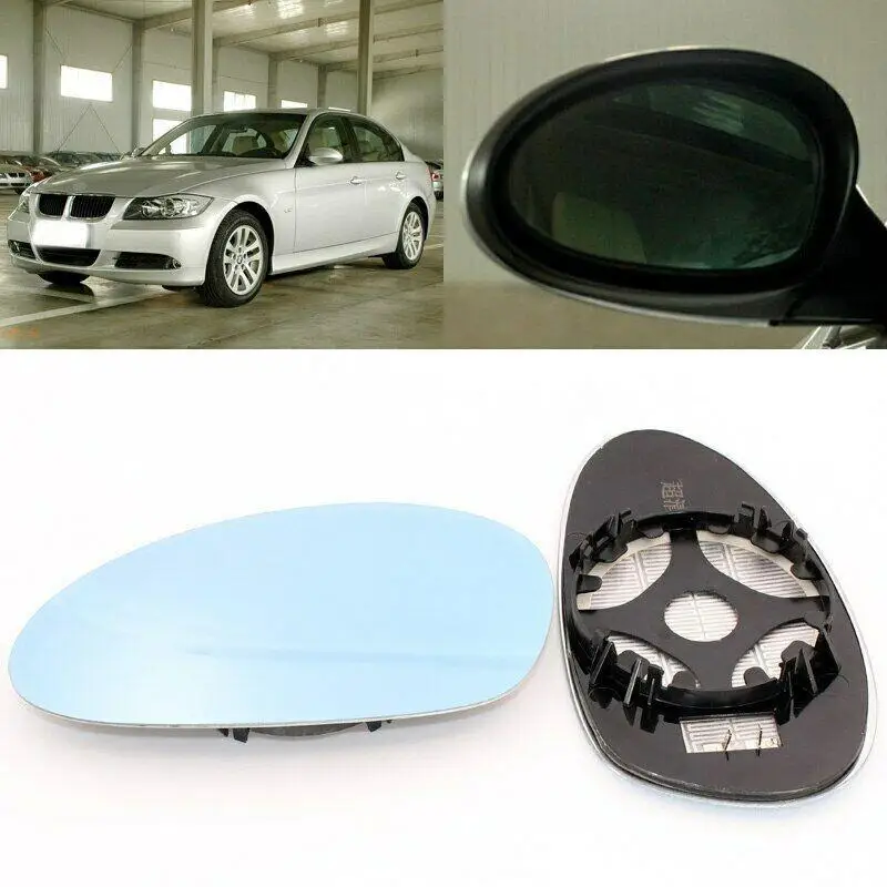 

For BMW 6 Series 630 650i Heating Blue Lens Large Vision Rearview Mirror Wide Angle Blue Glass Anti-Glare Turn Single Lamp