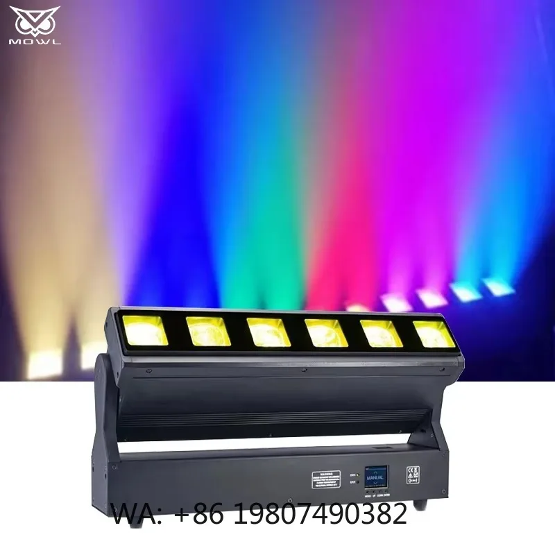 Светодиодный прожектор с зумом 6x40W 4in1 RGBW DMX512, высокомощный проекционный светильник для диджеев, баров, дискотек, клубов, сценического и мероприятийного освещения