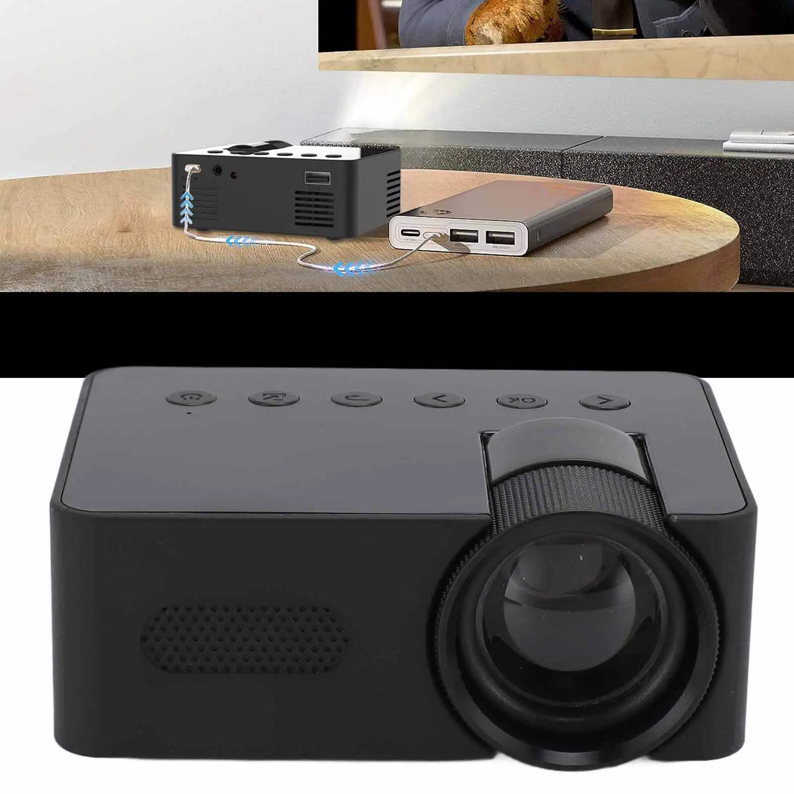 Proyektor Mini Multifungsi HD 1080P Proyektor Video Home Theater untuk Proyektor Portabel Dalam Ruangan dan Luar Ruangan