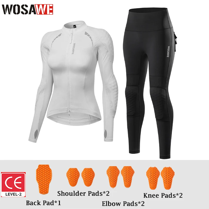 

WOSAWE Women Winter Motorcycle Jacket with CE Certified Armor Thermal Fleece Riding Coat Protective Gear for Motorcyclist