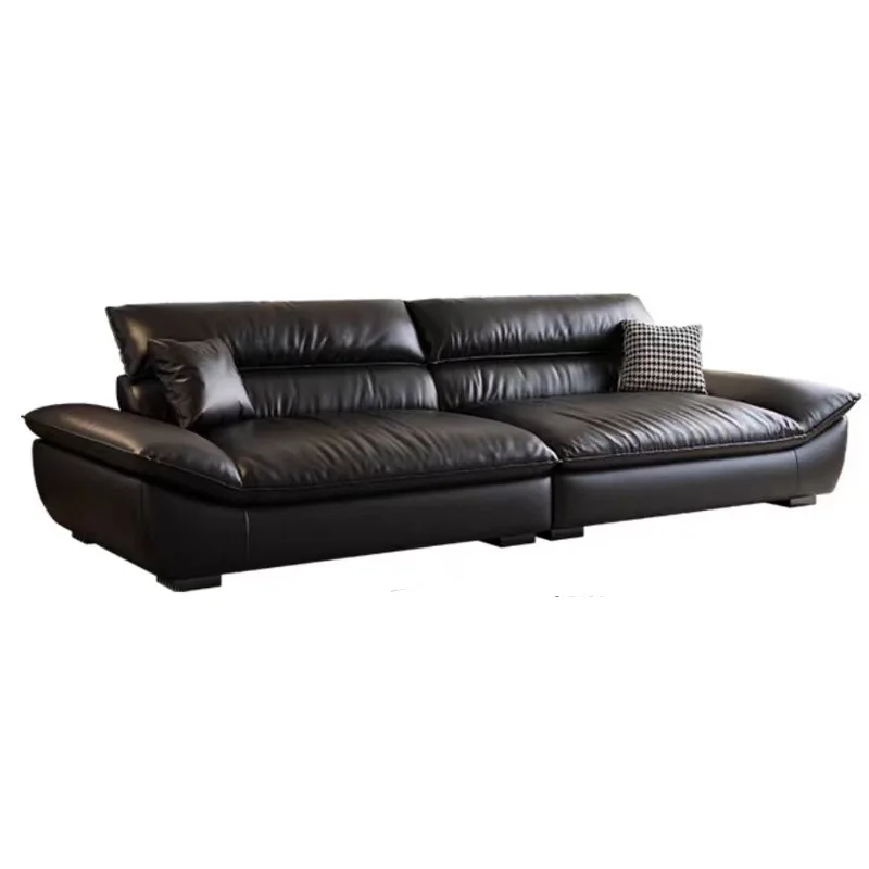 

Italian minimalist, large sitting deep sofa, simple and modern, household straight three or four-person sofa