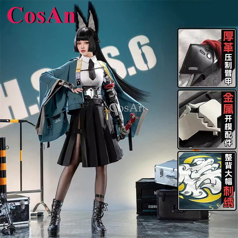 

CosAn Game Zenless Zone Zero Hoshimi Miyabi Cosplay Costumes Gorgrous Elegant Combat Uniform Halloween Party Role Play Clothing