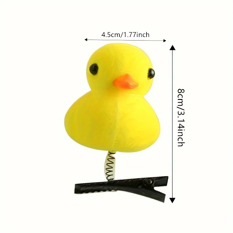Cartoon Funny Children 3D Little Yellow Duck Plush Hairpin Fashion Animal Duckbill Clip Accessories Headwear Wholesale Gift