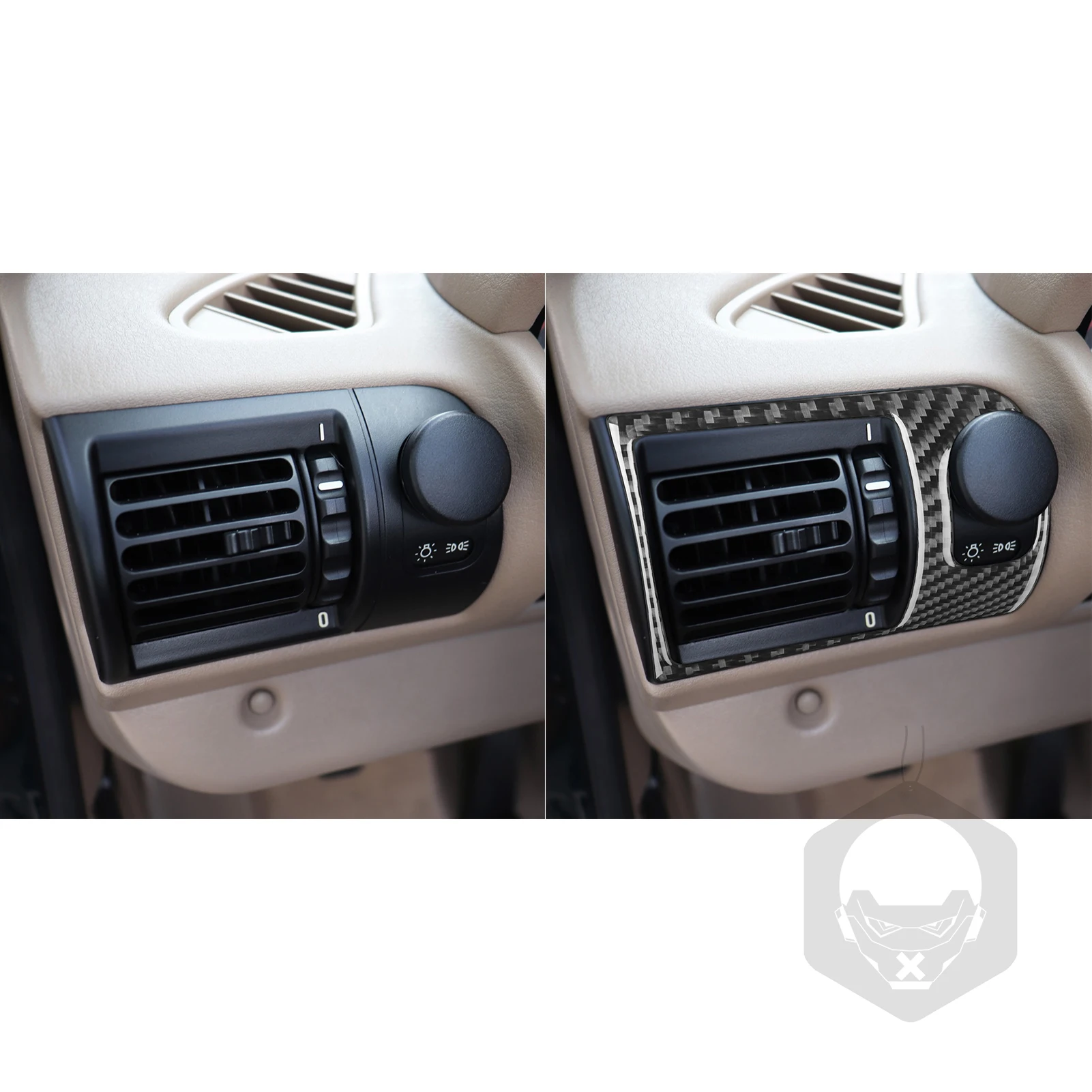 ألياف الكربون الحقيقية اكسسوارات السيارات سائق لوحة القيادة تنفيس الهواء غطاء لوحة ملصق لينة لسيارات BMW Z3 E36 1998 1999 2000 2001 2002