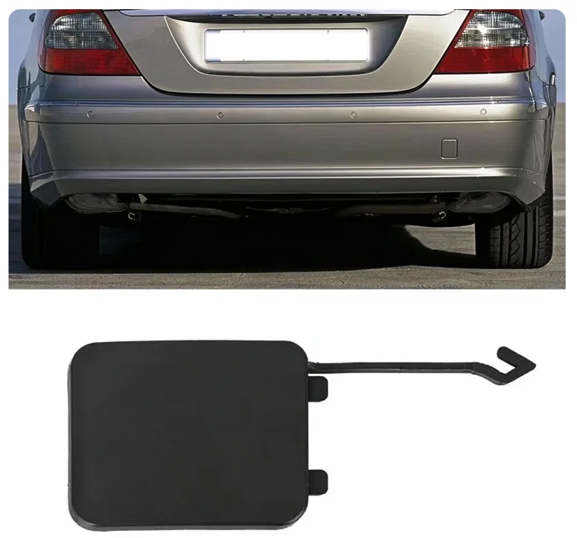 For Mercedes Benz W211 E Class E280 E320 E350 E550 E500 E55 2002 2008 Car Rear Bumper Tow Eye Hook Cover Cap Durable ABS Auto Ex