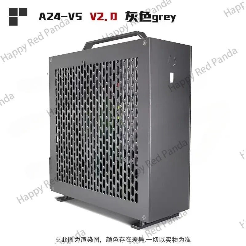 Spot Lzmod mini A24-V5 2.0 dual-slot single display 1u power supply itx chassis, double-sided chamfer