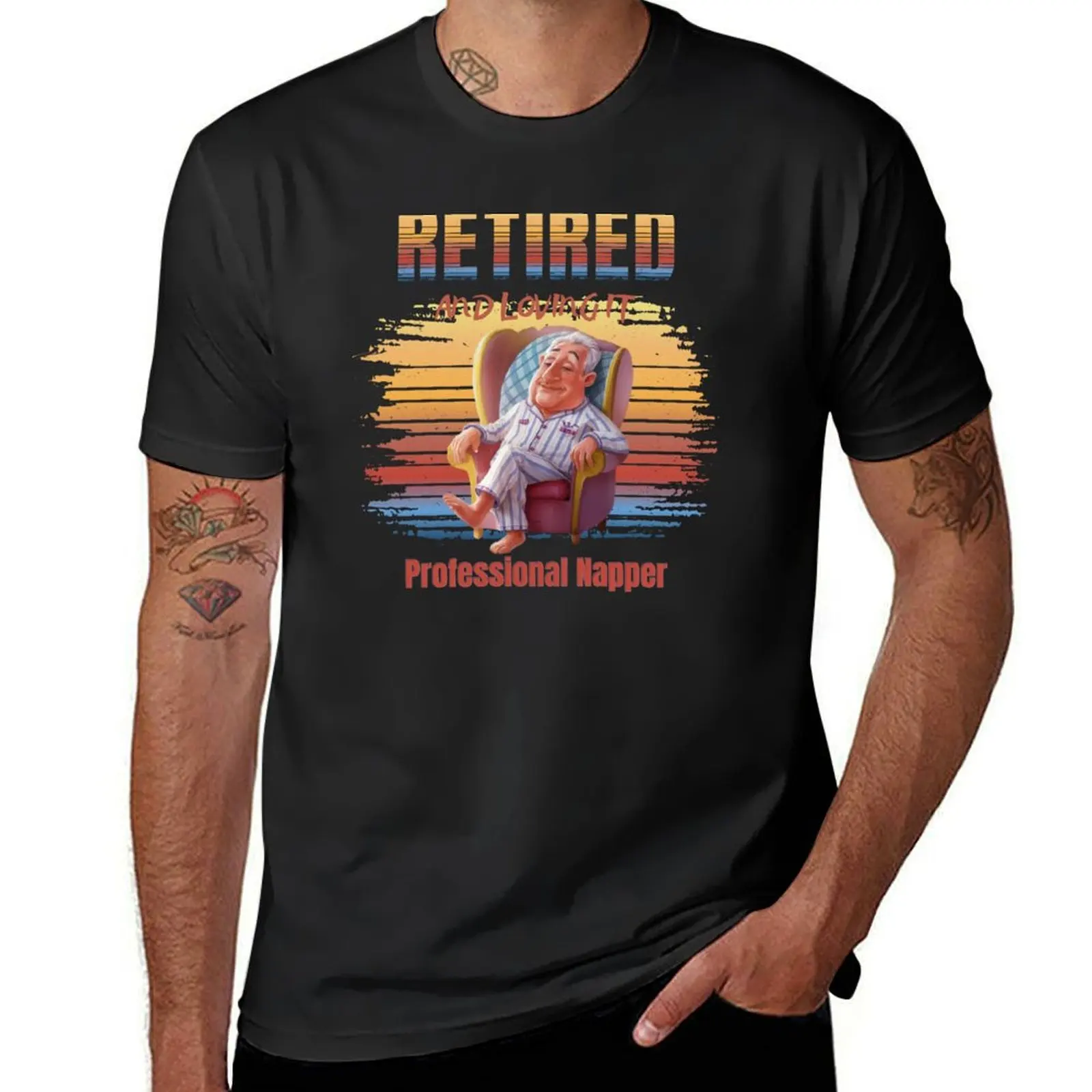 Retired And Loving It Professional Napper T-Shirt quick-drying summer top plus size tops plain t shirts men