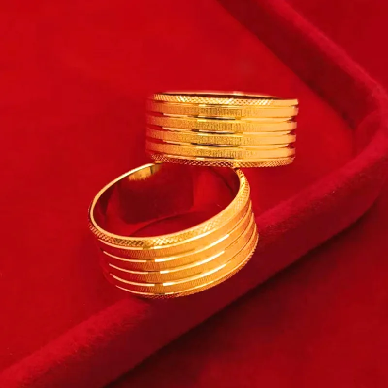 9999 Gold Card with ring - trendy and versatile car-shaped striped ring with plain band