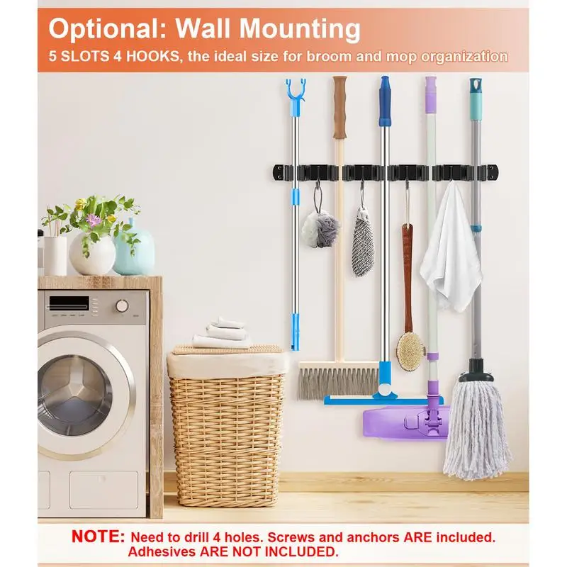 Over The Door Broom Holder Metal Over The Door Organizer Utility Room Broom Wall Hanger Tidy Organizer For Kitchen Bathroom