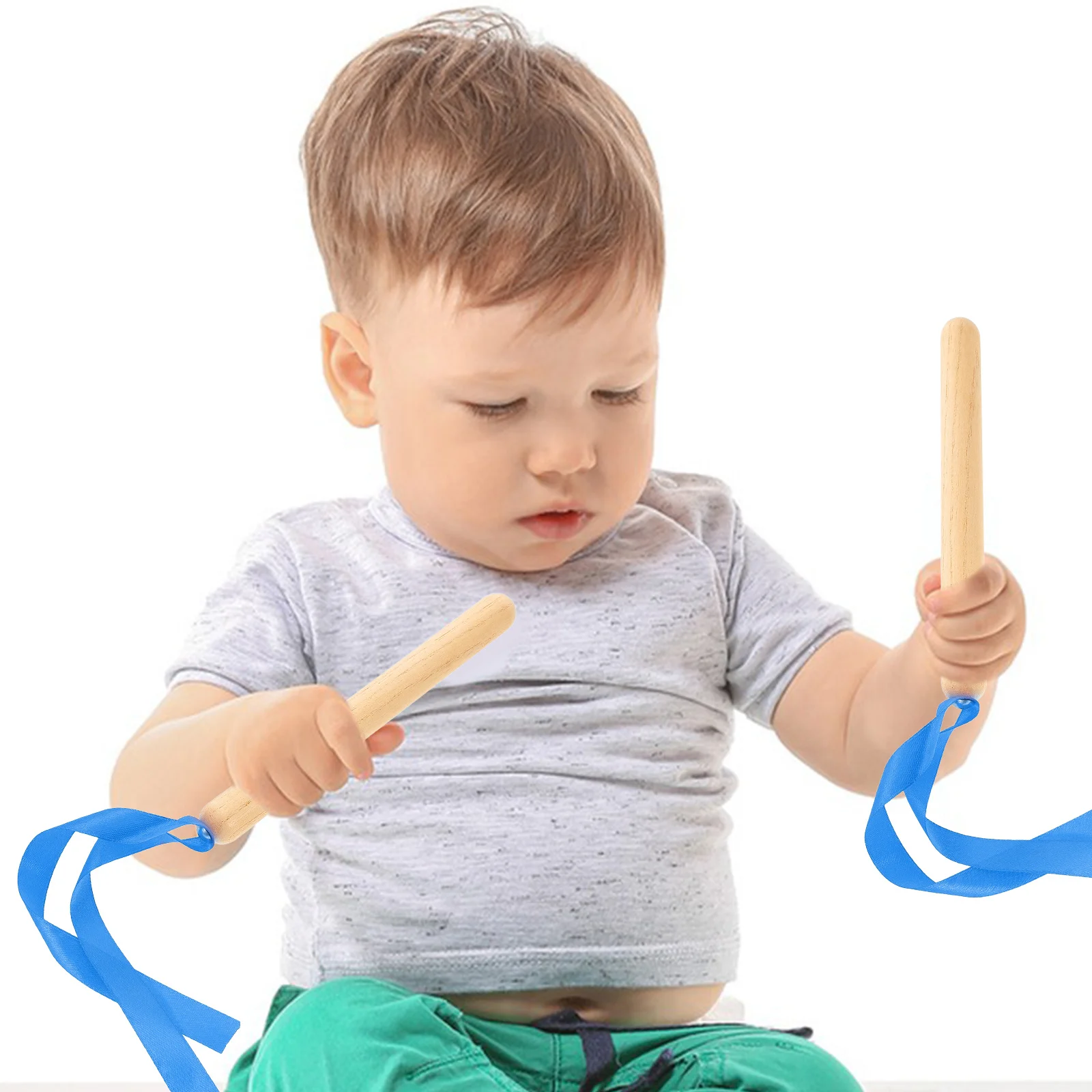 

1Pair Wooden Rhythm Sticks Classical Percussion Musical Instrument Kids Music Training Lightweight Portable Tool