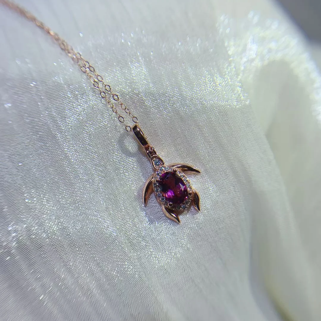 Personality Design Natural Garnet Pendant 5*7mm S925 Silver Inlay Bright Highly Translucent Comfy Ladies Jewelry