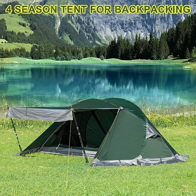 1 Person Backpack Tent, Waterproof 4 Season Tent, Super Light Cold Weather Tent, Suitable For Winter Hiking, Camping, Hunting