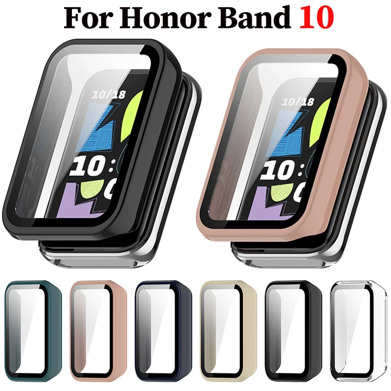 Honor Band 10 スマートウォッチ用PCケースガラス、スクリーンプロテクターフレームバンパー、Huawei Honor Band10 Band 10用保護カバーシェル