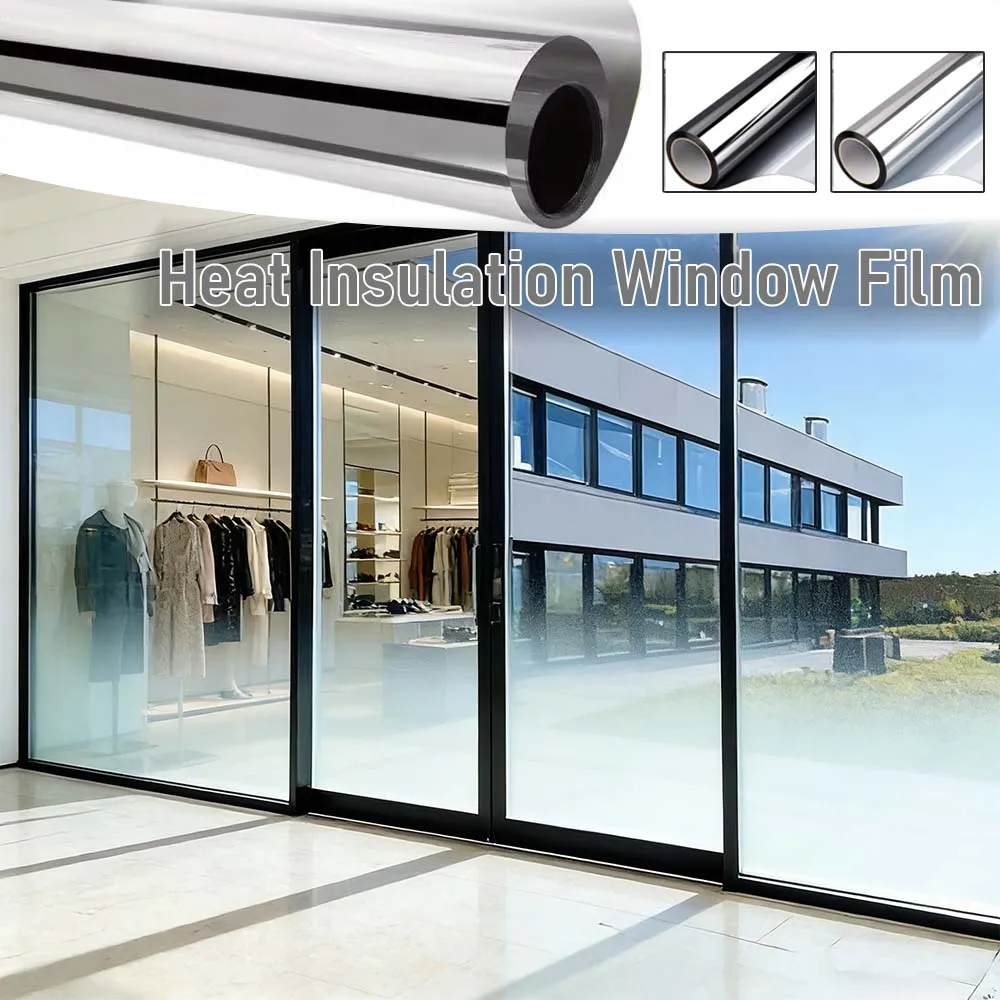 

Self Adhesive Waterproof Privacy Window Film Double Sided Transparent Glass Sticker Anti UV Window Decor Film for Bedroom Home