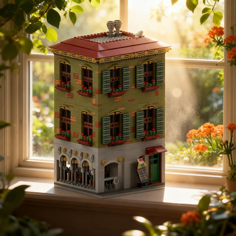 

2899pcs MOC Pizzeria Record Store Modular Streetscape Model Building Blocks Construction Christmas Gifts Toy Creative DIY Idea