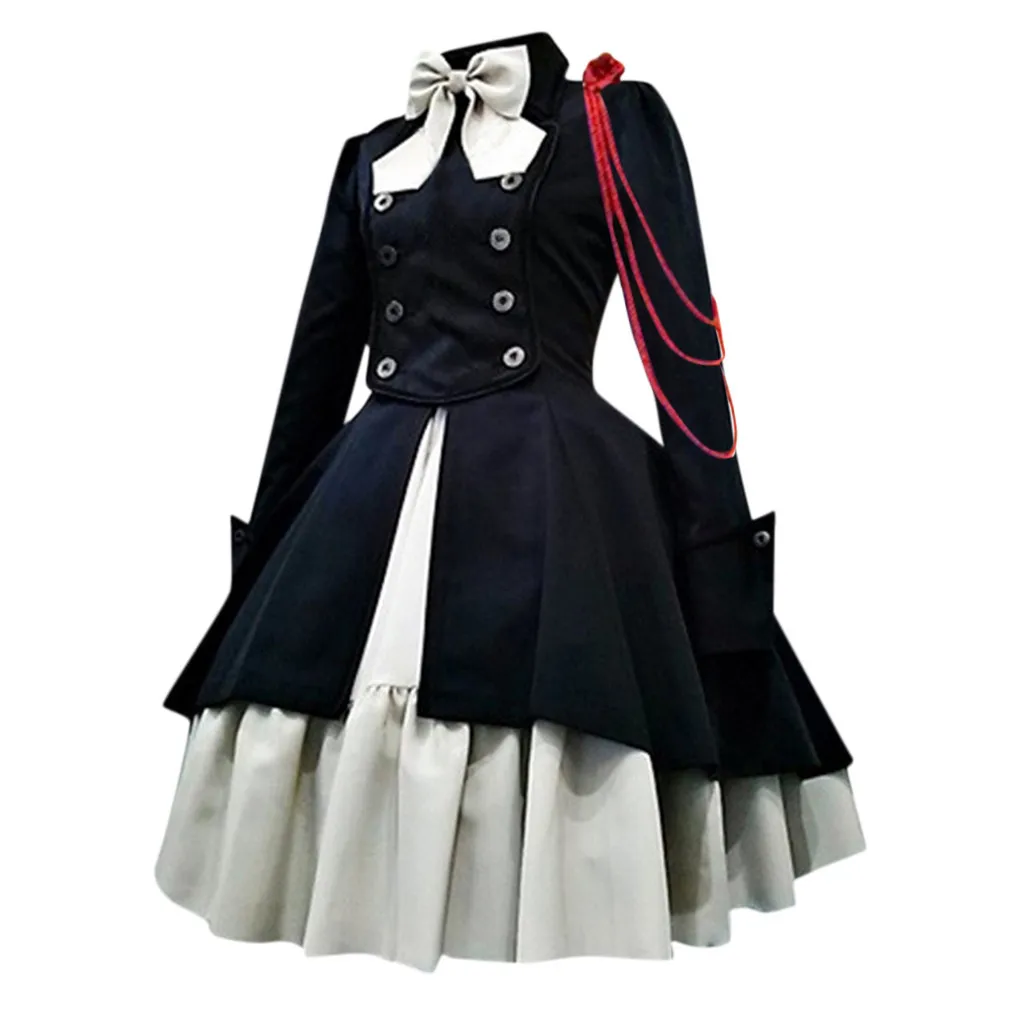 Medieval Renaissance Sweet Lolita Dress Women Vintage Bowknot Victorian Dresses Kawaii Girls Gothic Style Princess Dress