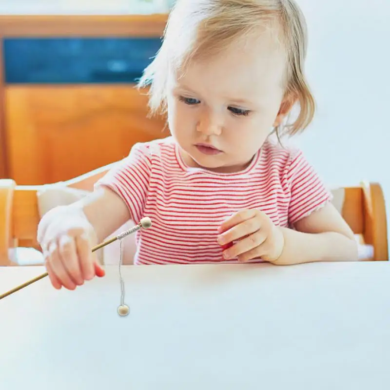 男の子と女の子のための木製の磁気釣り竿,ポータブル釣り竿,プールと浴槽のおもちゃ,教育学習おもちゃ,10個