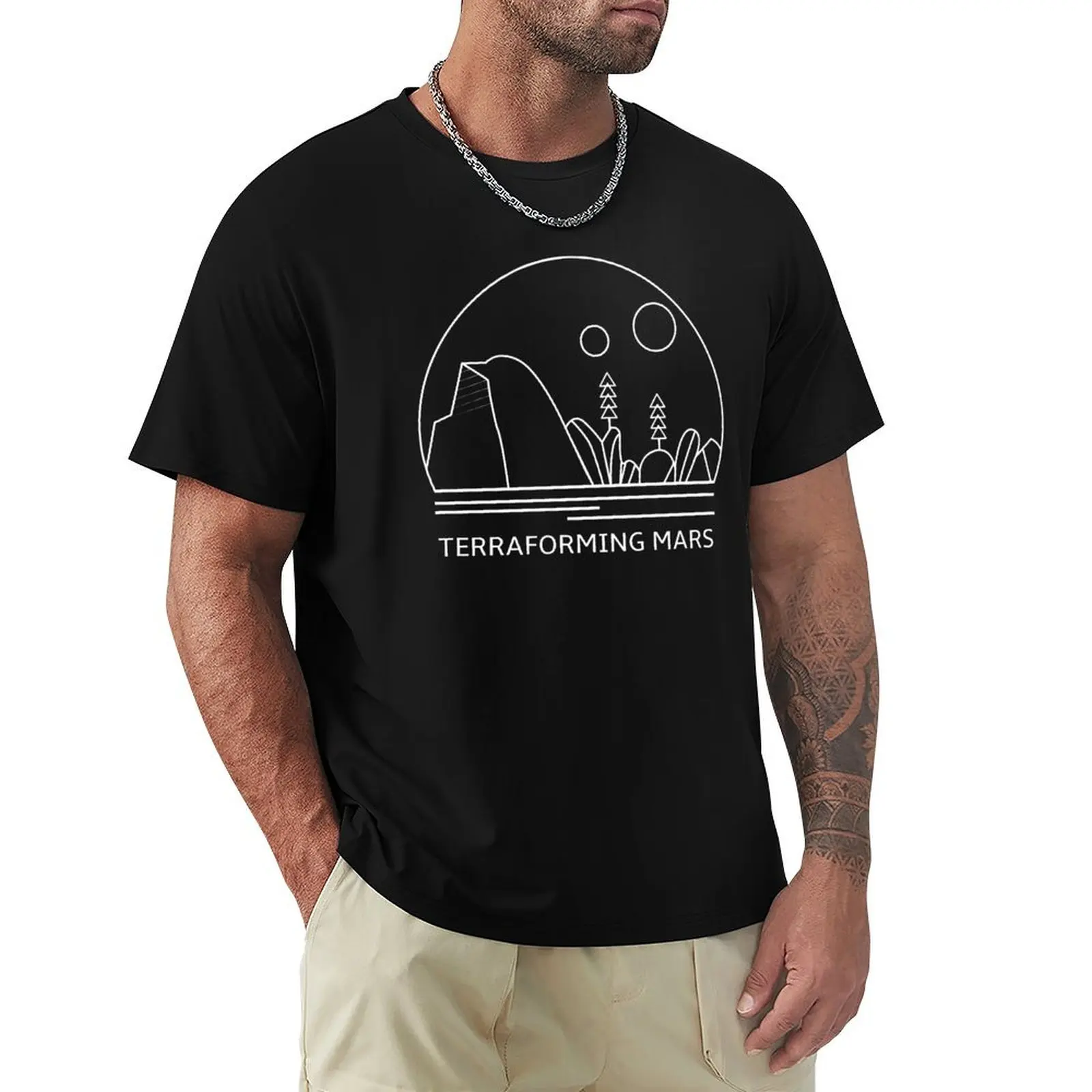

Terraforming Mars Minimalist Line Drawing - Board Game Inspired Graphic - Tabletop Gaming - BGG T-Shirt