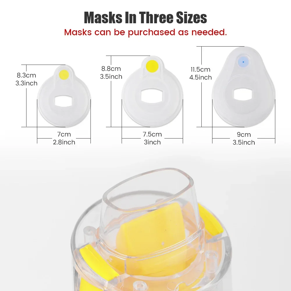 250ml Automizer Asthma Spacer Inhaler Mist Storage Compressor Aerosol Nebulizer Tank with Mask Cup for Adult Child Baby Pet view 2