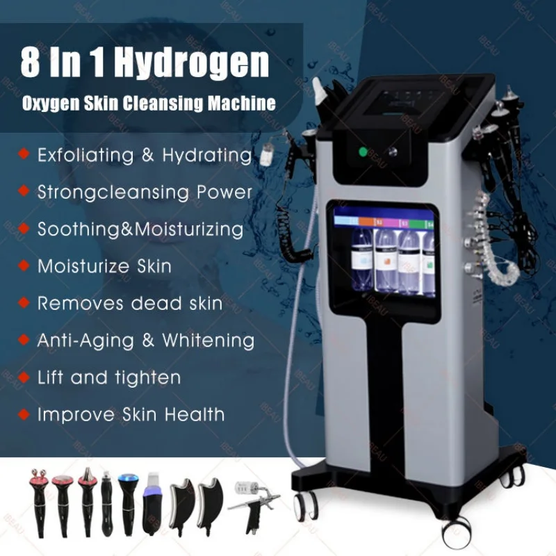 8 in 1 Skin Tightening Portable hydra professional facial treatment machine beauty Salon Equipment