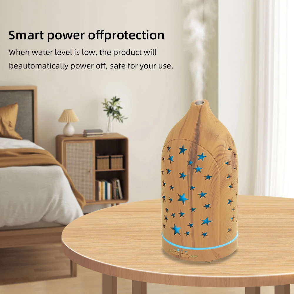 7-Color LED Night Light Ultrasonic Humidifier Aromatherapy Diffuser with Auto Shut off 3-in-1 Home Office Essential Oil Diffuser