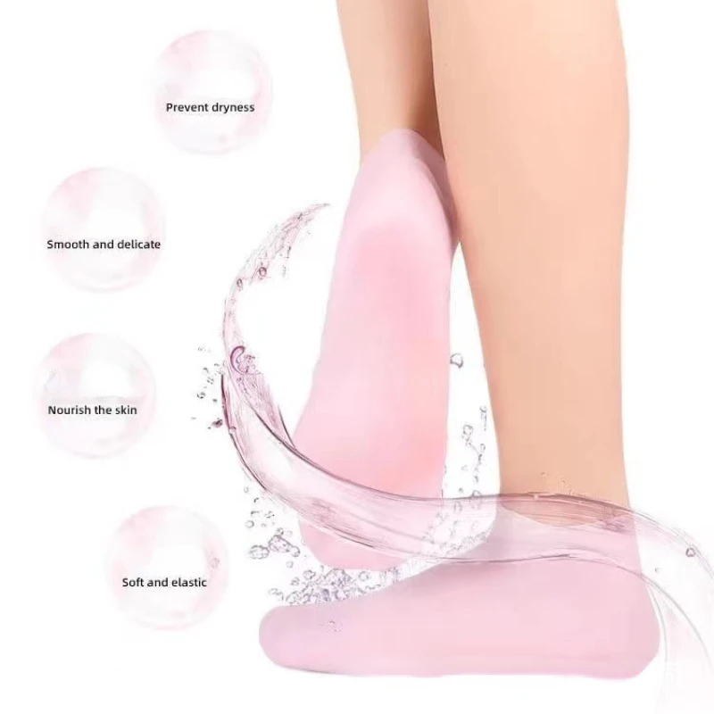 Silicone Socks Moisturizing and Anti Cracking Foot Cover Anti Heel Cracking Protective Cover Foot Mask Cover Beach Socks