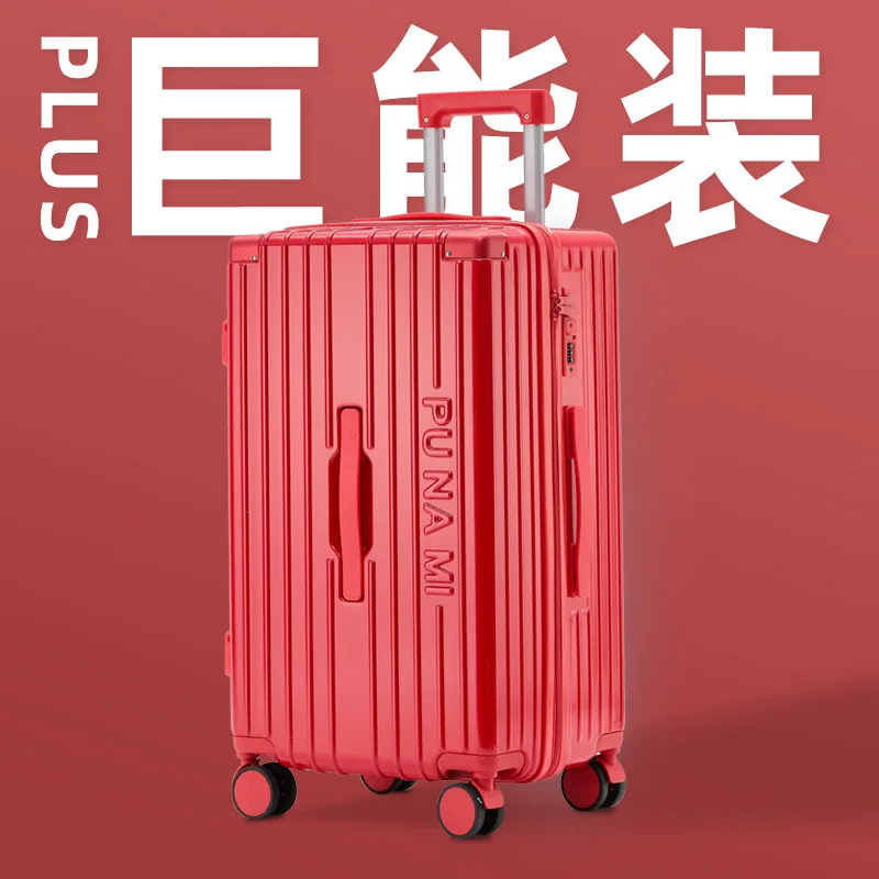 37 Open Large Capacity Thickened Suitcase Women's 28 Inch Spinner Trolley Suitcase Password Leather Case Men's Durable 26