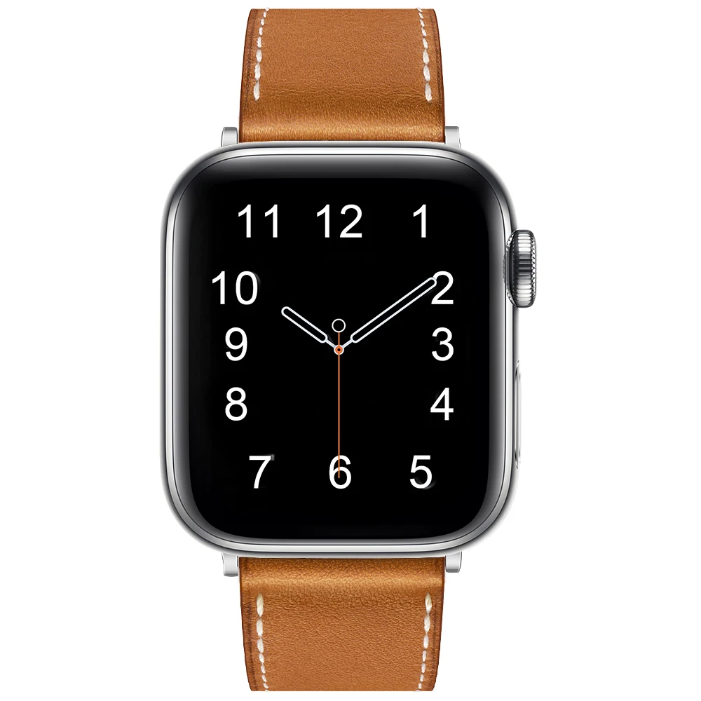 Leather Strap for Apple Watch ultra2 49mm45mm 41mm 44mm 40mm Replacement Leather Strap Deployment Buckle for iWatch series876543