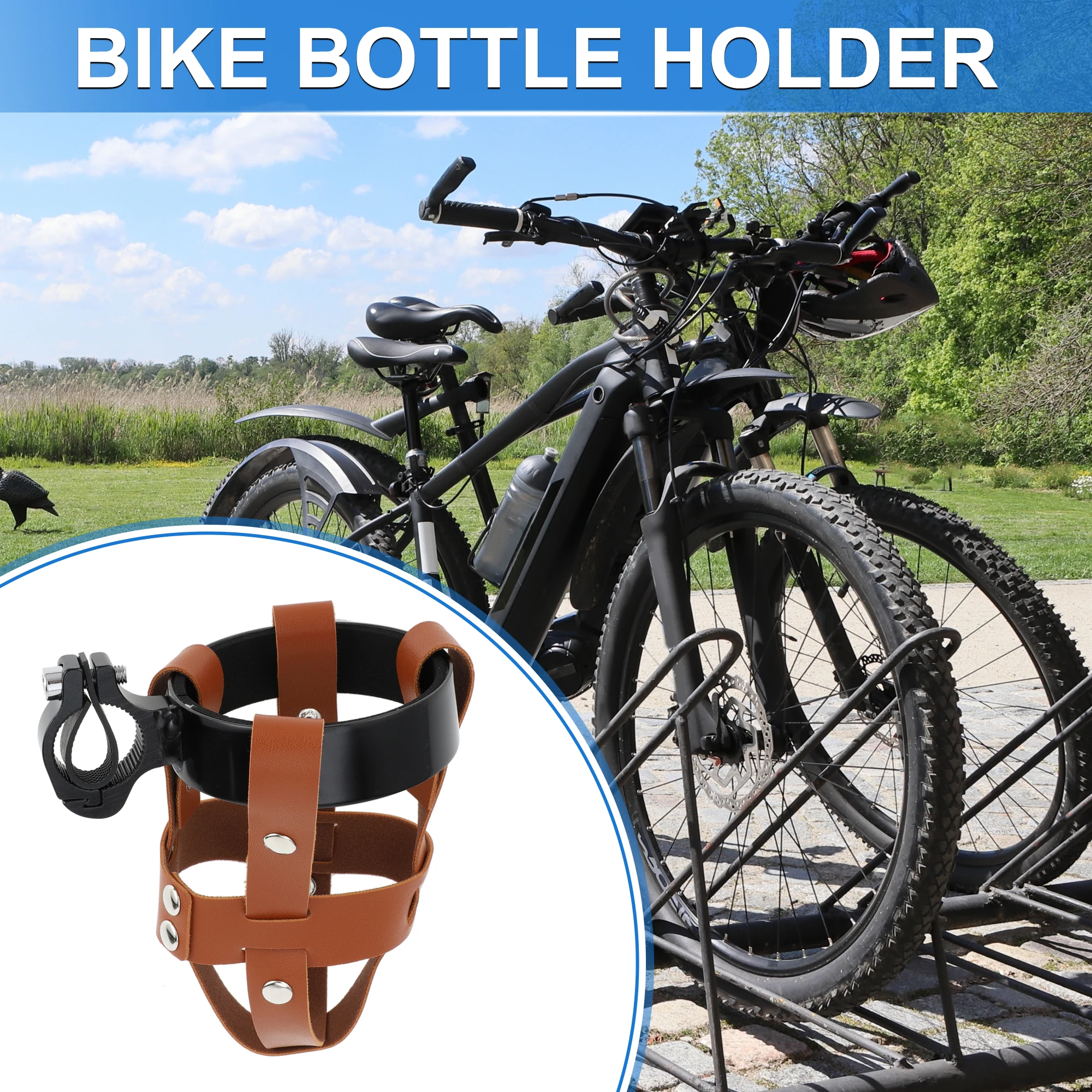 X Autohaux Bicycle Bottle Cage Bike Bottle Holder Universal Aluminum Alloy Black Brown