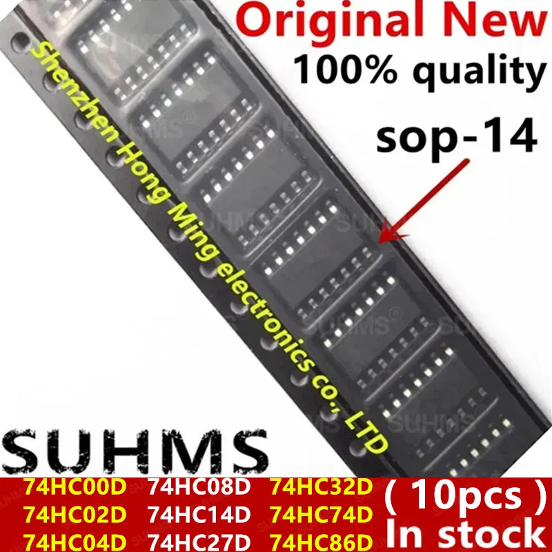 (10piece)100% New SN74HC14DR 74HC00D 74HC02D 74HC04D 74HC08D 74HC14D 74HC27D 74HC32D 74HC74D 74HC86D sop-14