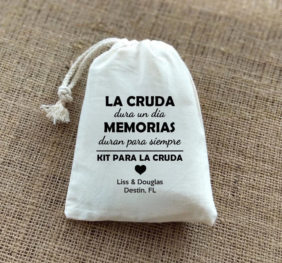 

20 PCS Hangovers only last a day Bachelorette Party Bags - La Cruda Hangover Kit Bags - Wedding Recovery Kit Bags - Recovery Kit