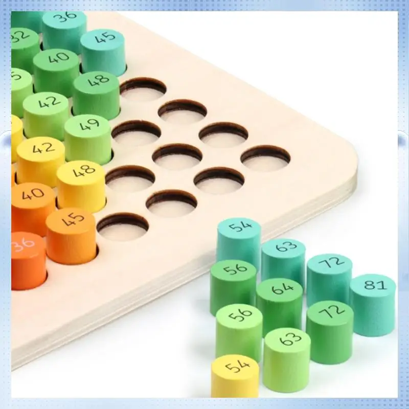 

ABRJ-Mathematics 9X9 Multiplication Board Table Math Toy Montessori Wooden Learning Digital Early Education Wooden Toys