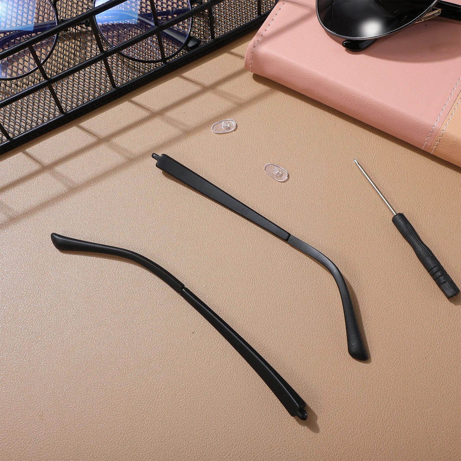 1Set Eyeglasses Arm Legs Replacement Temple for Glasses Reading Eyewear Nonslip Lightweight Comfortable Skin Friendly Repair