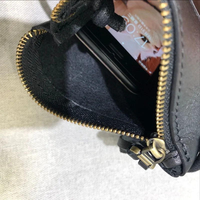 Women Genuine Leather Messenger Crossbody Bag Flap Small Clutch Wallets Shoulder Bag Black Purse Handbag Female Mobile phone bag