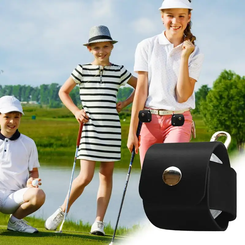 

Golf Ball Bag Pouch Cowhide Bag Golf Bag Golf Balls Storage Bag With Metal Buckle Golf Accessories Case For Golf Enthusiasts