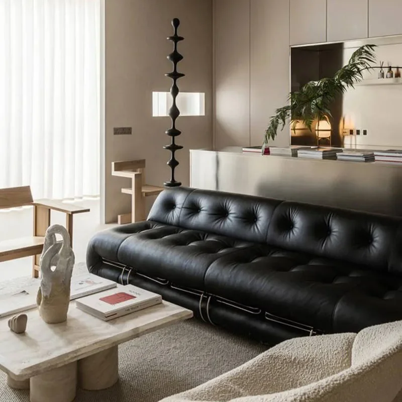 Cozy Modern Living Room Sofas Unique Black Velvet Floor Plush Puffs Sofa Nordic Love Seat Designer Woonkamer Banken Furniture