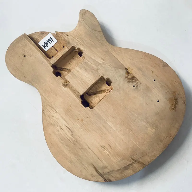 

KB997 Unfinished Custom Order Electric Guitar Body HH Pickups Replace and DIY Right Hand Surface Damages and Dirty