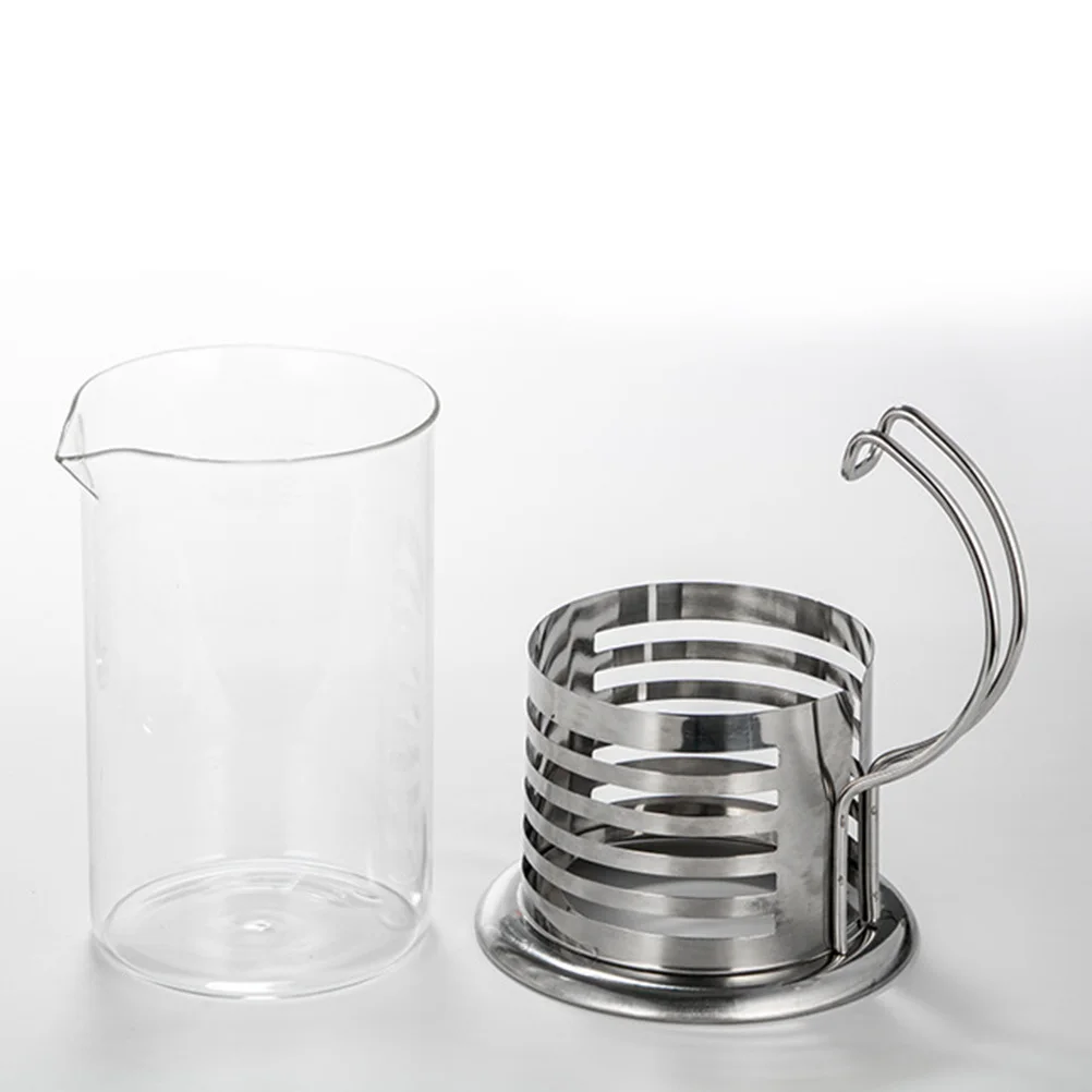 

1Pcs Glass Coffee Filter Pot Heat-Resistant Stainless Steel Tea Infuser Multi-Use Strainer 800ml for Coffee Tea Milk Juice