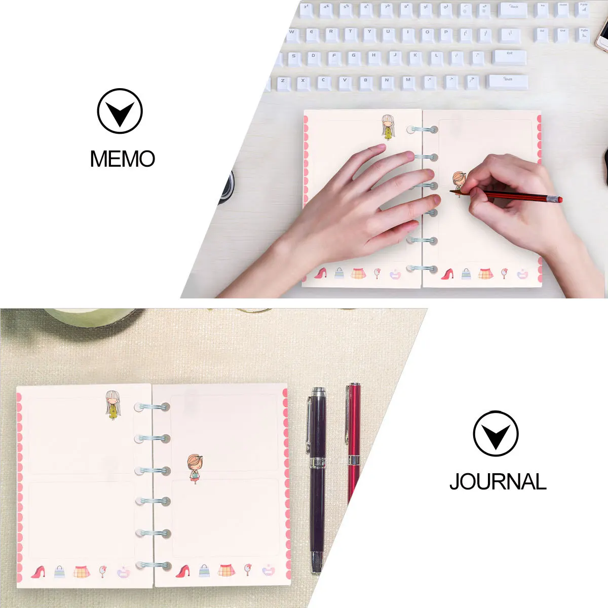 3 قطعة A7 ورق إعادة تعبئة أوراق فضفاضة سطح الكتابة السلس للمذكرات المجلات ملاحظة أخذ ثقب حشو صفحات استبدال الأساسية #2