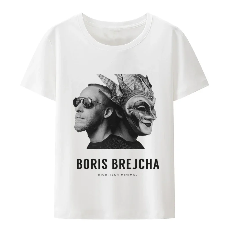 Hip-hop Techno Music Unisex Men Summer L Comfortable O-neck Short-sleev Dj Boris Brejcha Classic Mask T-SHIRT harajuku