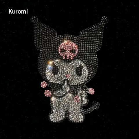 Mode Hello Kitty Kuromi My Melody Cinnamoroll Purin Gör-det-själv Bil Strass Klistermärke Kawaii Glänsande Tecknad Kristall Smycken Dekor Leksak 8 best sales Hello Kitty bilklistermärke - №5